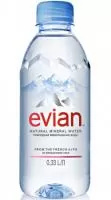 Вода «Evian» 0.33 литра, без газа, пэт, 24 шт. в уп. картинки