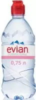 Вода «Evian» 0.75 литра, спорт, без газа, пэт, 6 шт. в уп. картинки